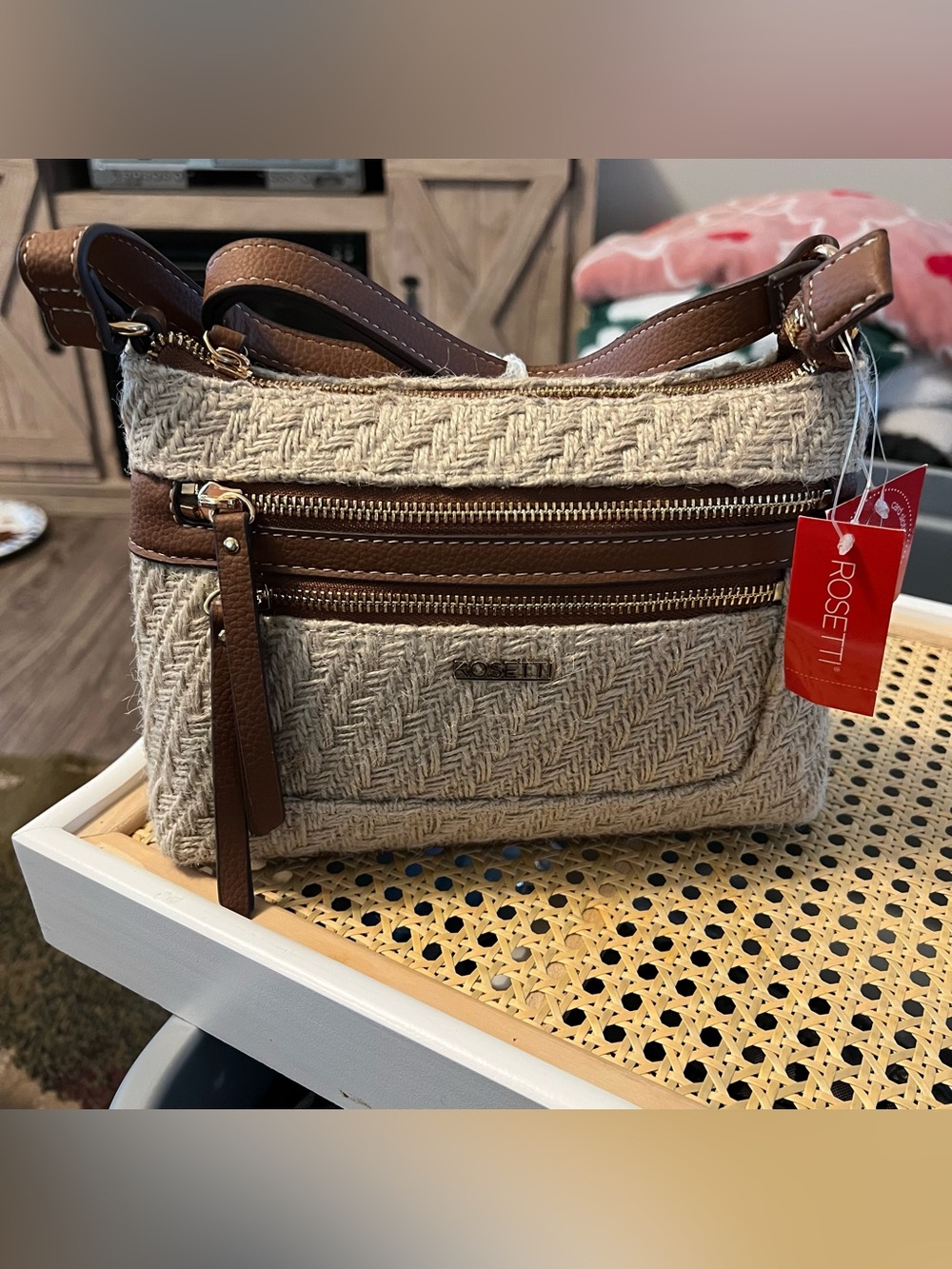 NWT Rosetti Woven Crossbody Purse